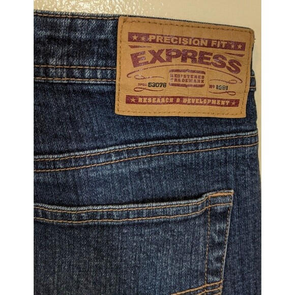 Express Vintage Jean Precision Fit Stretch Fit And Flare Mid Rise Size 7/8 - Picture 7 of 9